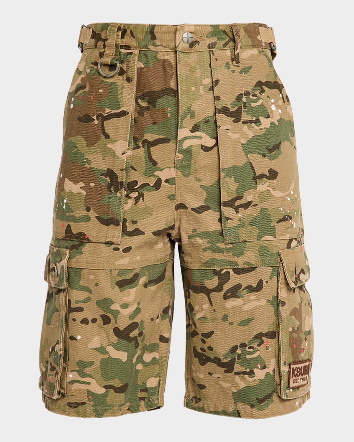 Men & apos;s Maxx Traper Herringbone Camouflage Cargo Shorts