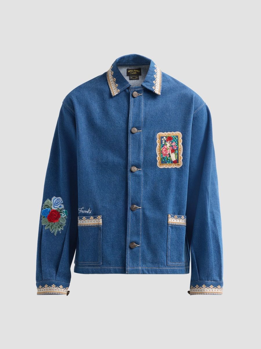 Camilla Men's Chore Denim Jacket - Verses In Vintage - Size Medium