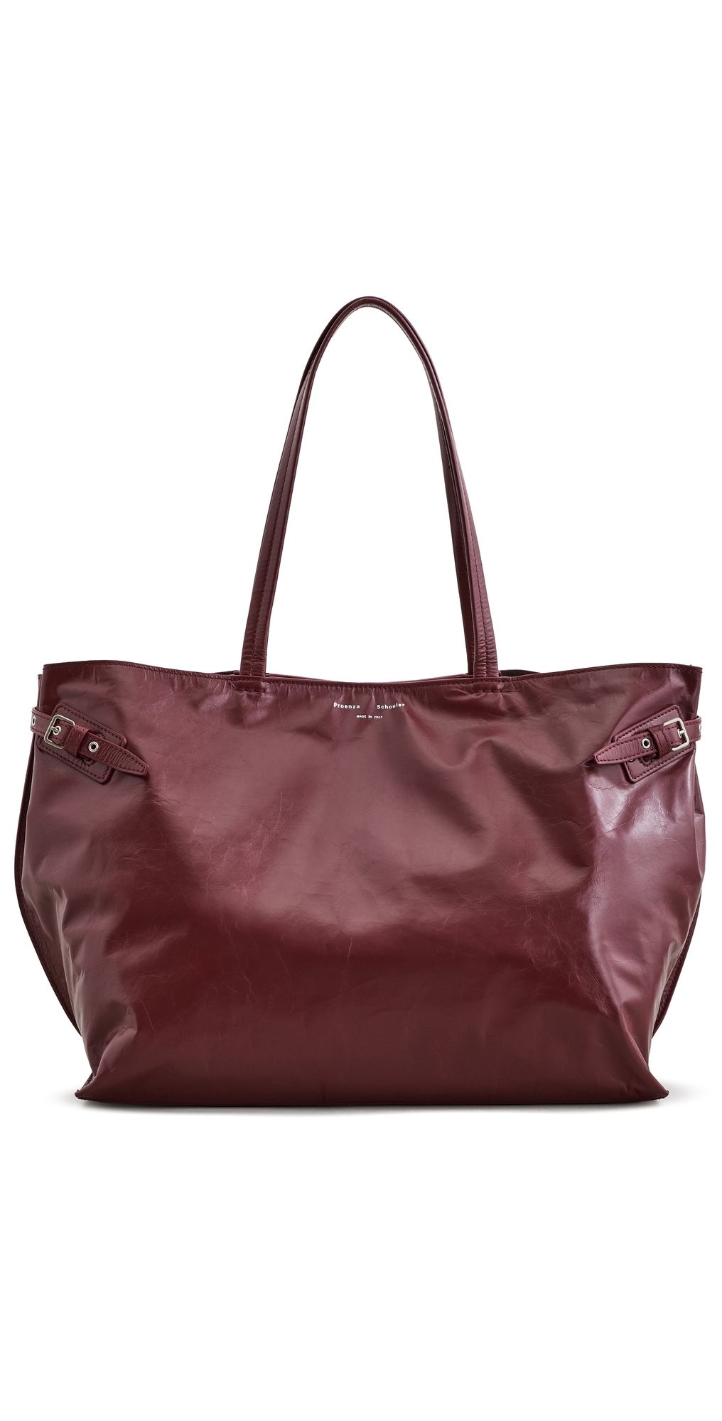 Proenza Schouler Days Carryall in Paper Calf Merlot One Size