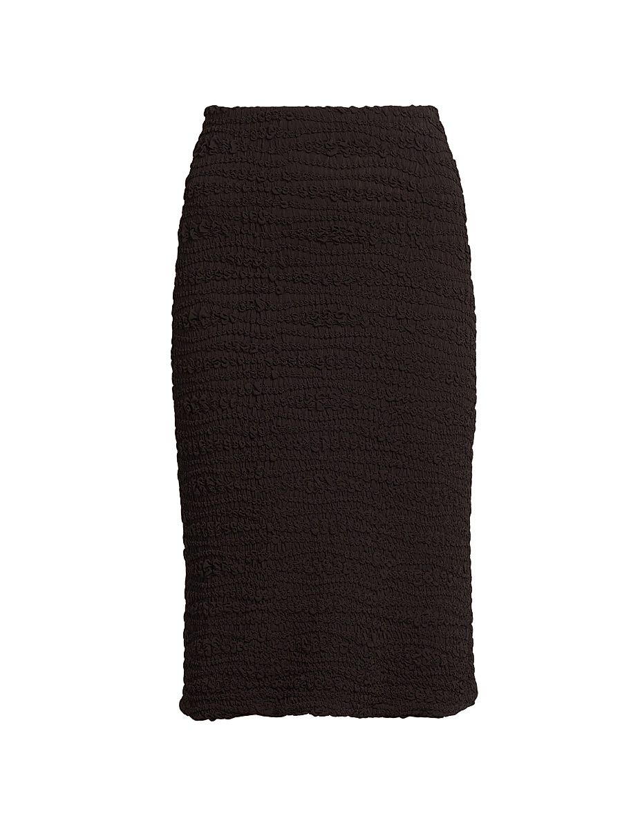 Women's Textured Knit Pencil Skirt - Chocolate Brown - Size 2