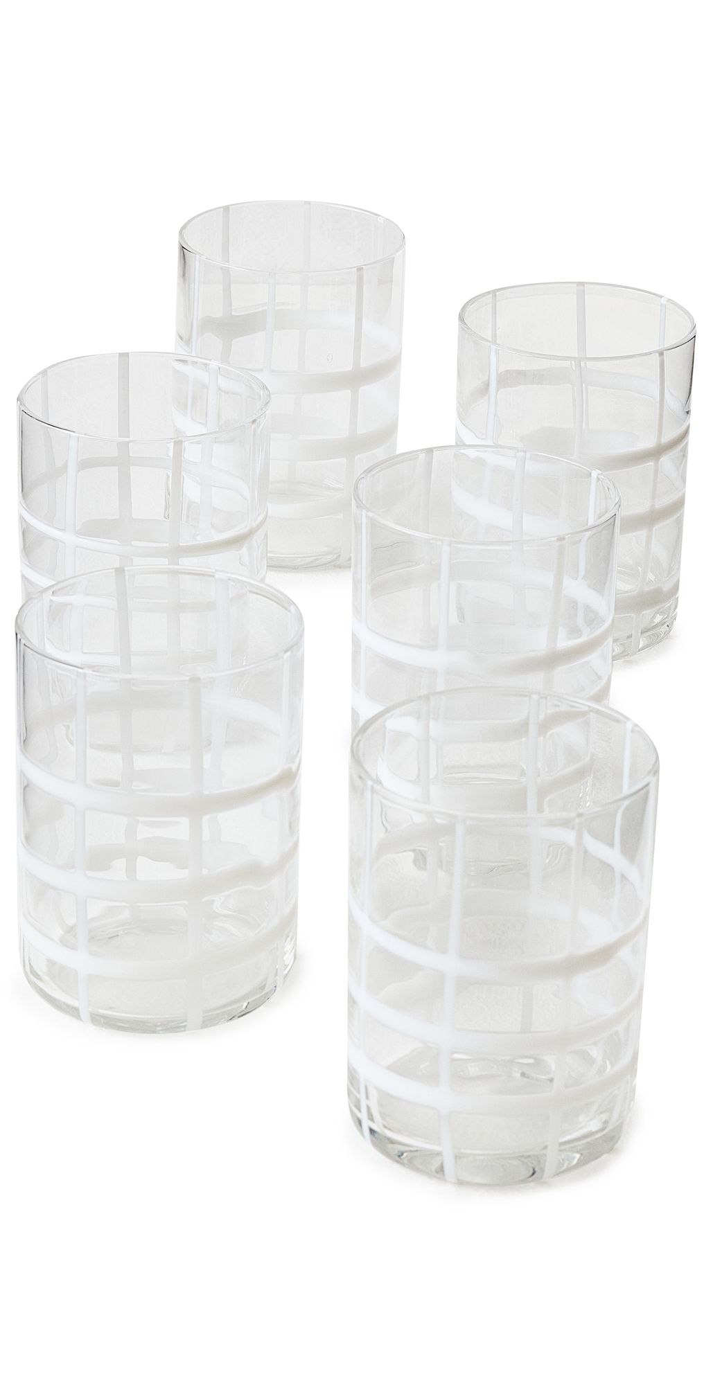 Zafferano Twiddle Tumbler Set of 6 Transparent One Size