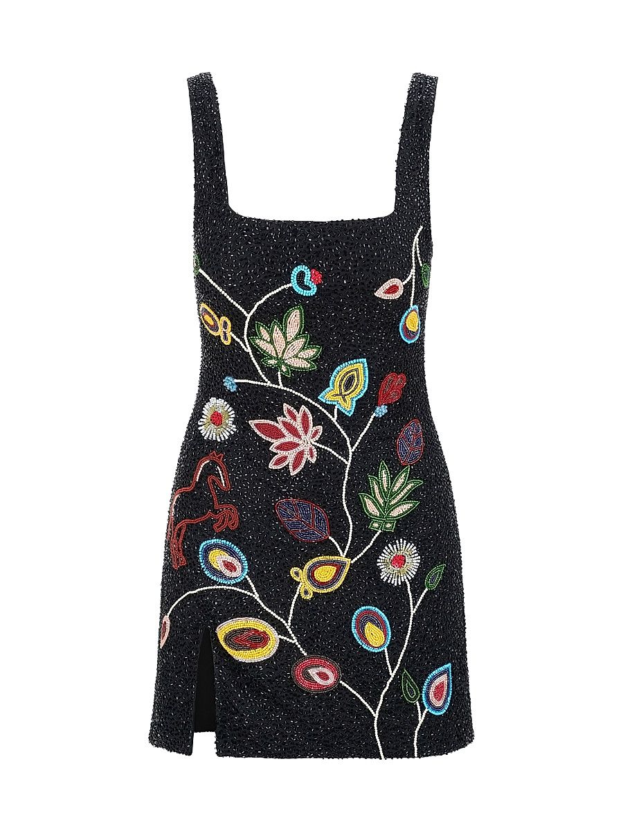 Women's Le Sable Floral-Beaded Minidress - Tapestry - Size Large