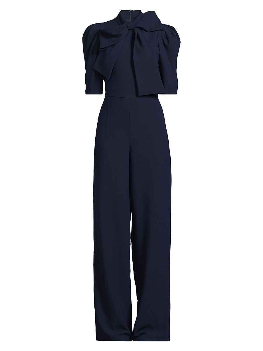 Women's Ara Crepe Tailored Jumpsuit - Navy - Size 10