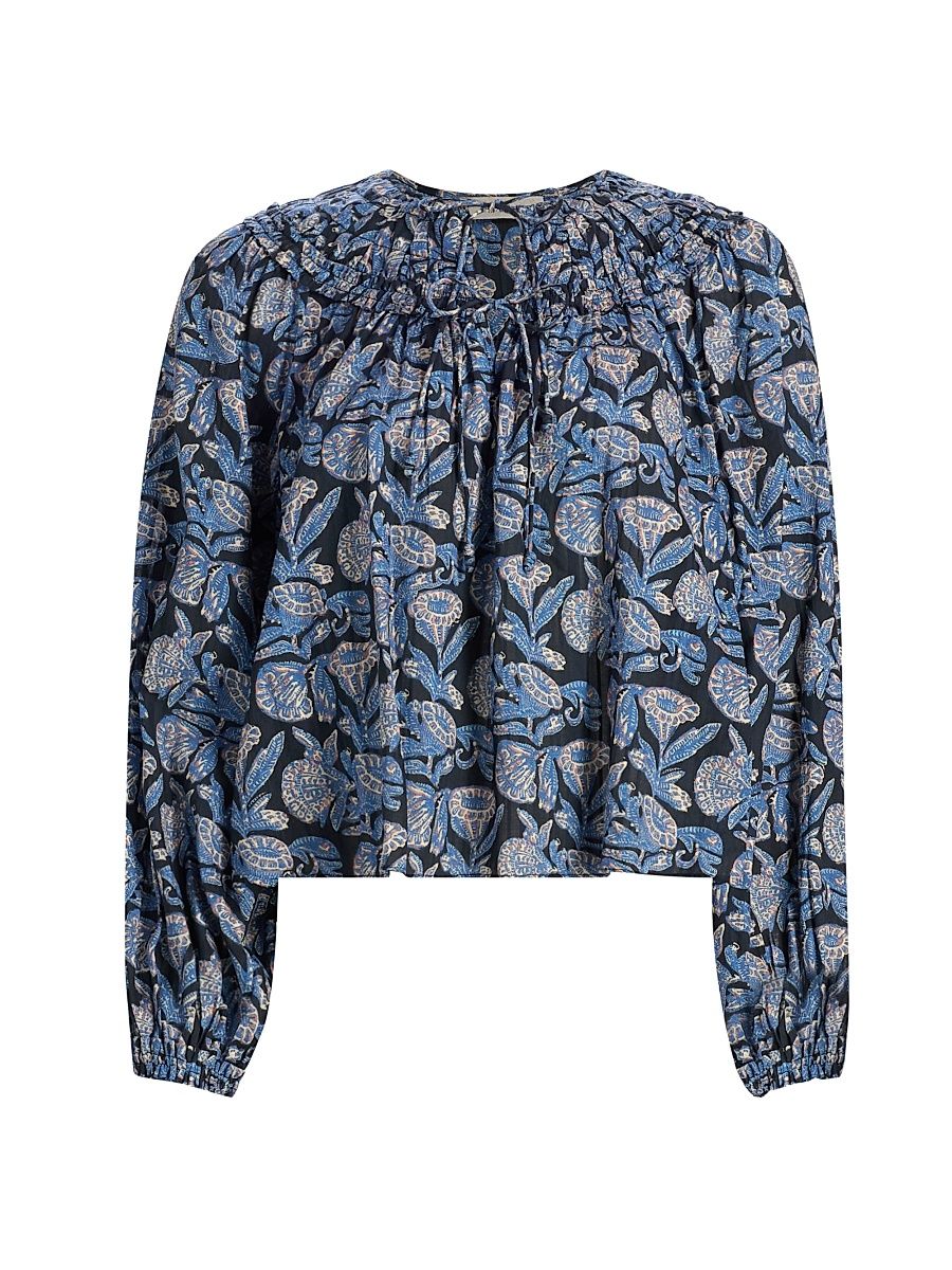 Women's Florelle Cotton-Blend Blouse - Zinnia - Size 16