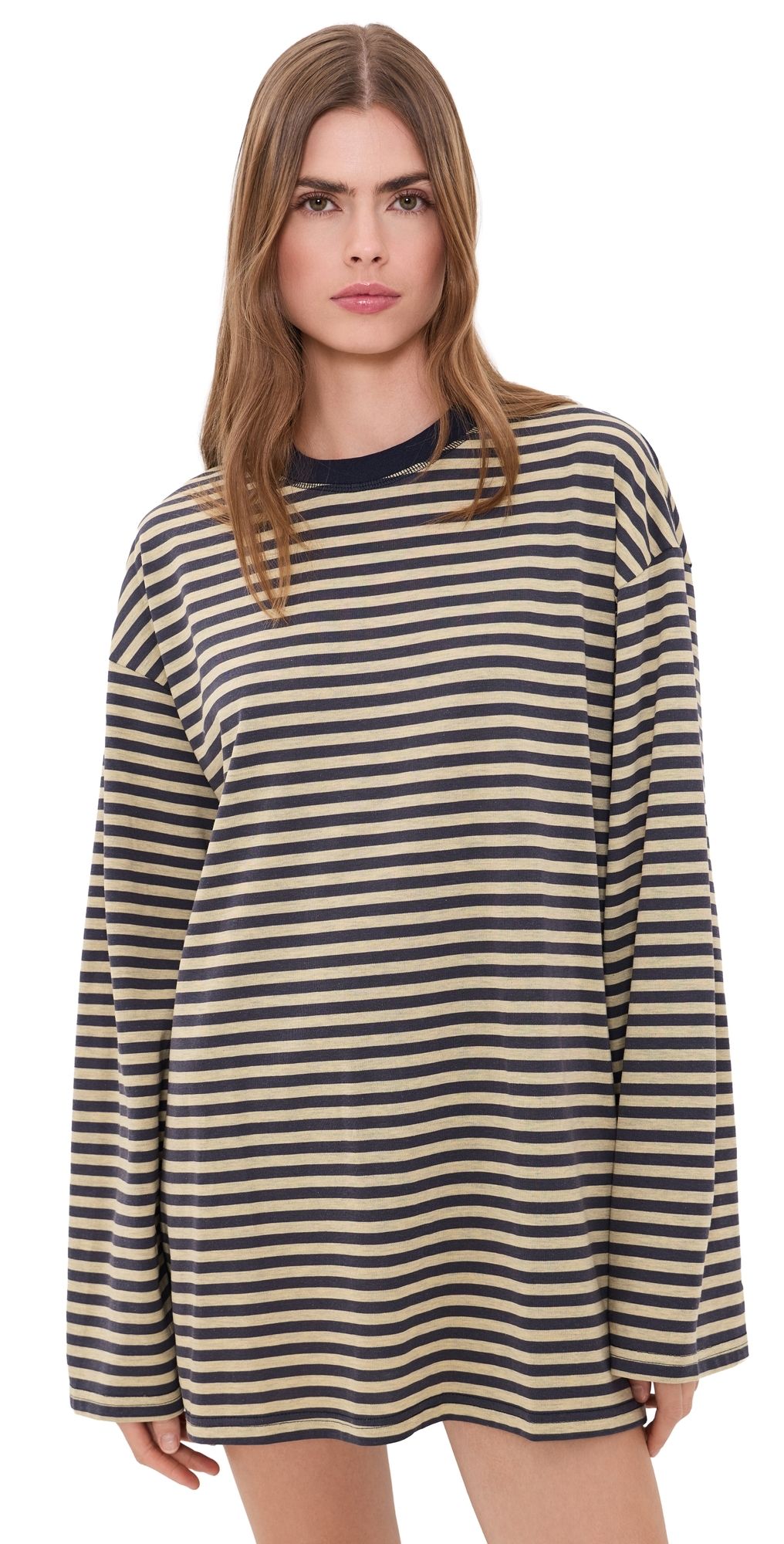 Lioness Bloom T-Shirt Mini Dress Wine Stripe XXS