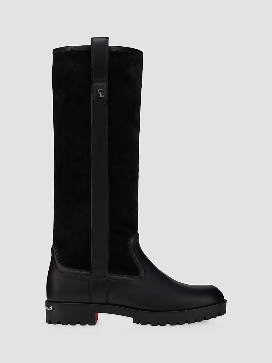 Christian Louboutin Men's Slouch Boots - Black - Size 13