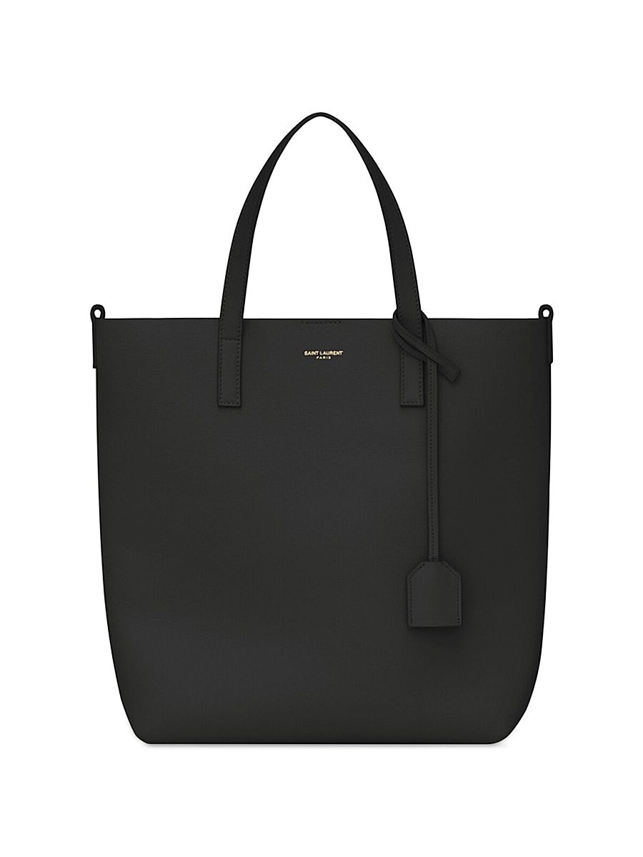 Women's Shopping Tote Bag in Leather - Nero