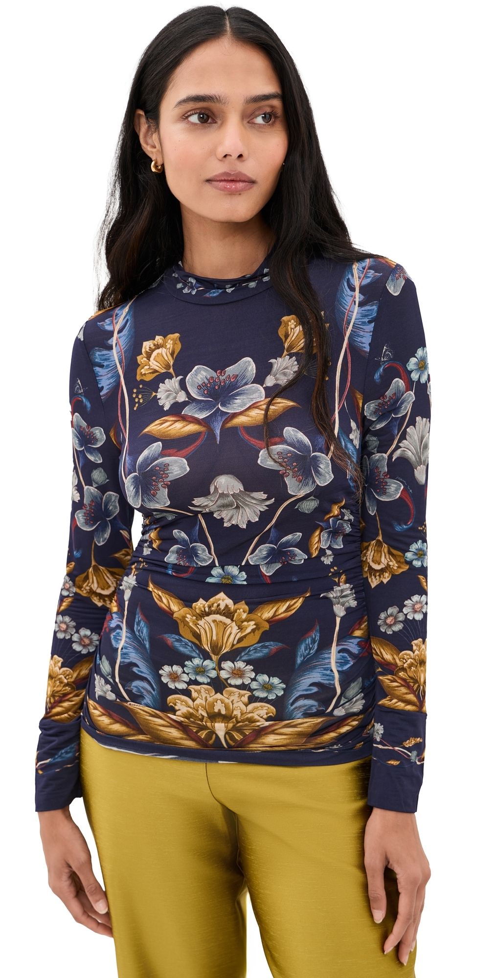 FARM Rio Golden Nature Blouse Golden Nature Navy Blue XL