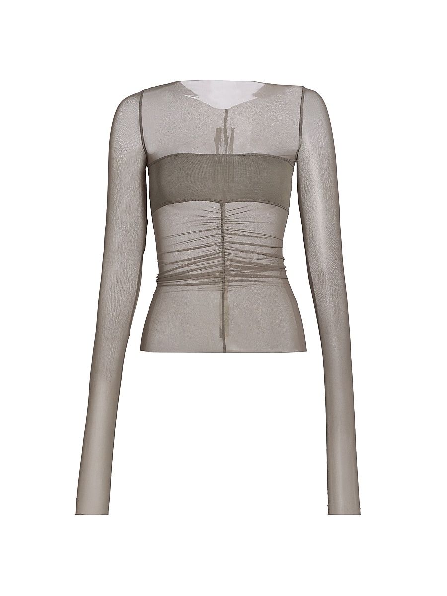 Women's Temple Sheer Bandeau Top - Dust - Size 2