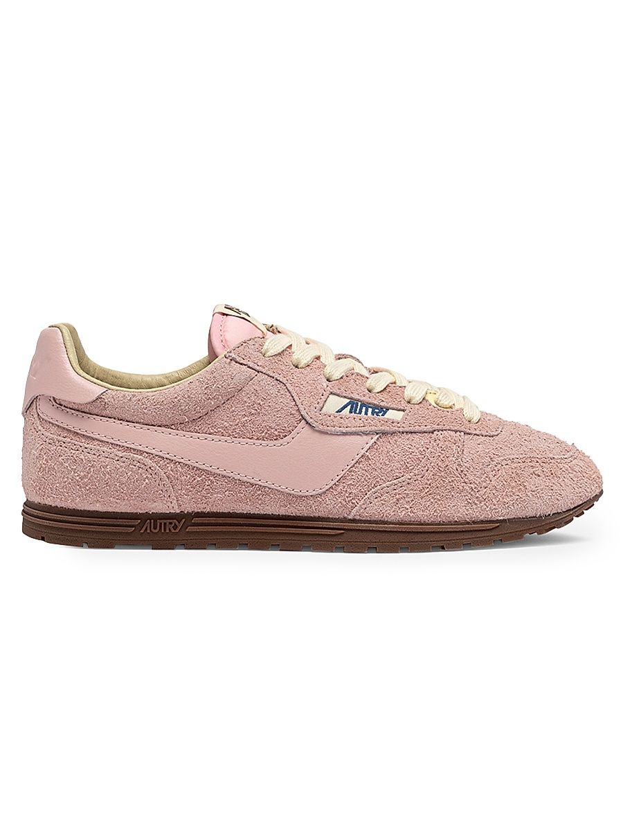 Women's Windspin Retro Two-Tone Suede Low-Top Runner Sneakers - Light Pink - Size 9