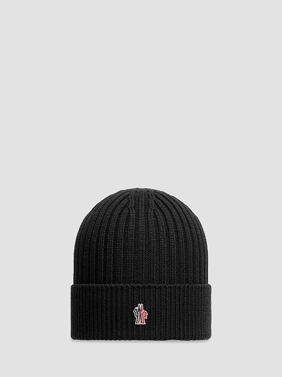 Men's Beanie Hat in Wool - Black