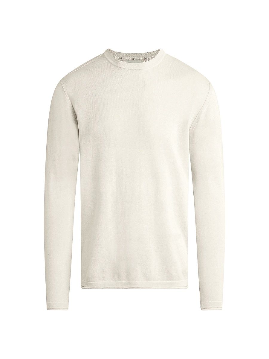 Men's Cotton Crewneck Sweater - Sea Salt - Size XXL