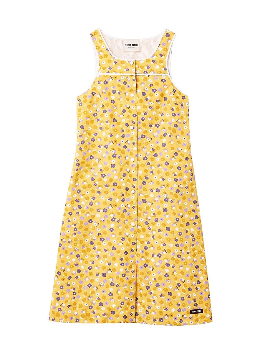 Women's Poplin Dress - Yellow - Size 4