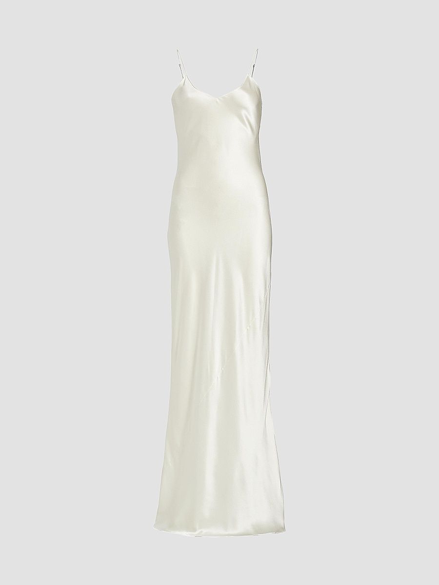 Nili Lotan Women's Cami Silk Charmeuse Gown - Ivory - Size XL