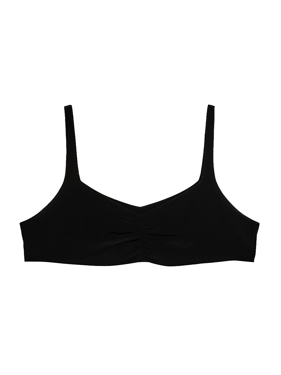 Women's Crepe De Chine Top - Black - Size 10