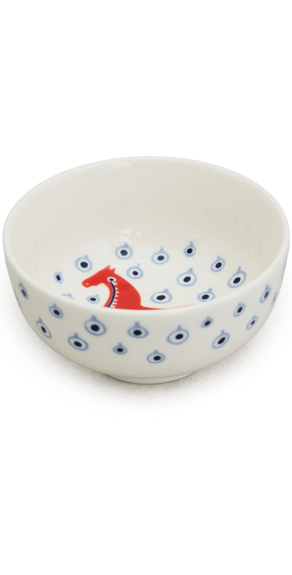 Marimekko Oiva Musta Tamma Bowl Off White/Orange Red/Blue One Size