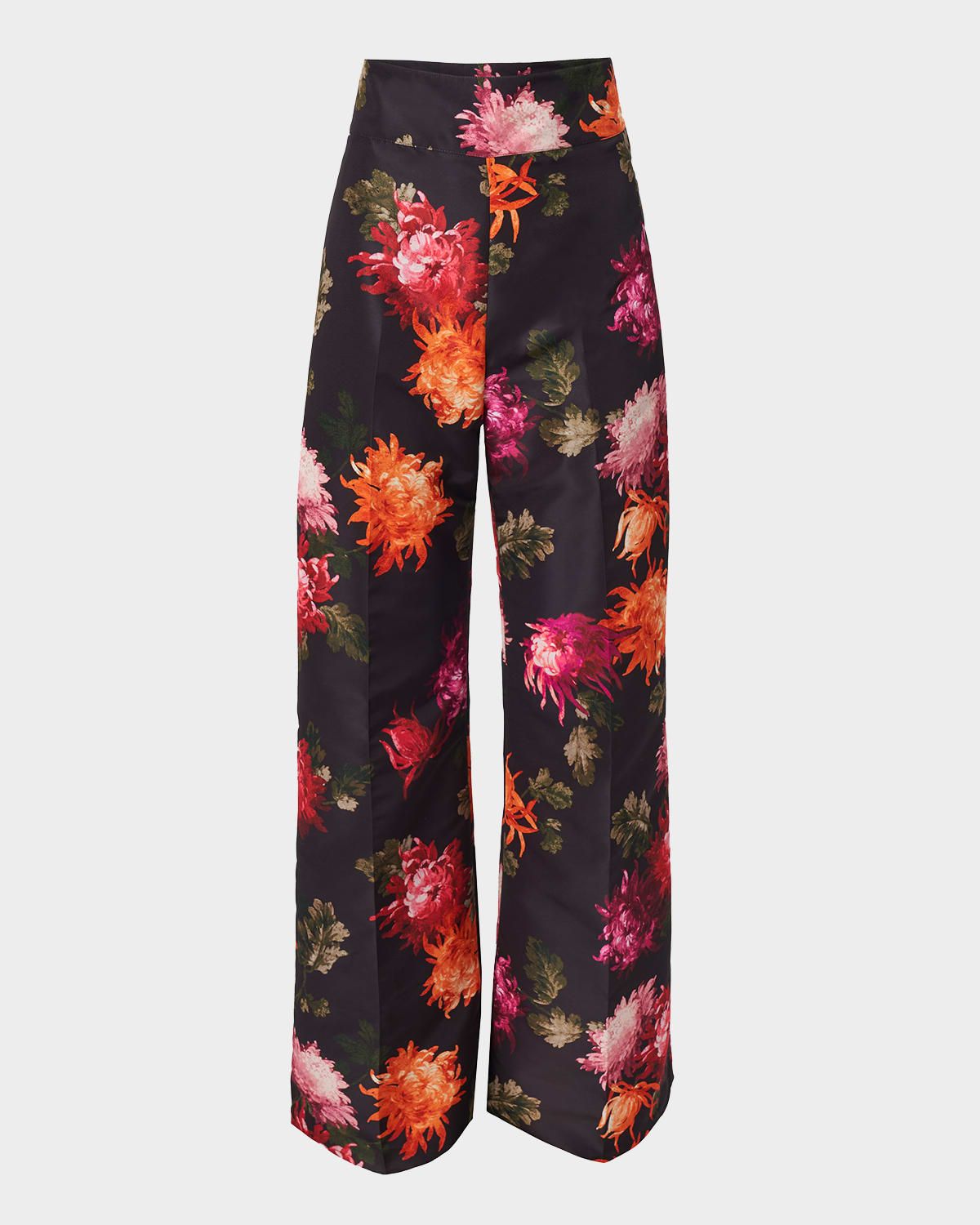 Diane Floral-Print Wide-Leg Pants