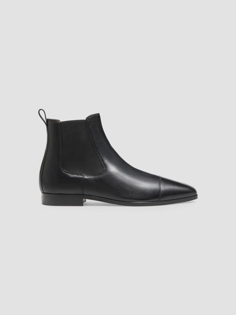 Valentino Men's Mockers Ankle Boots in Kidskin - Black - Size 12