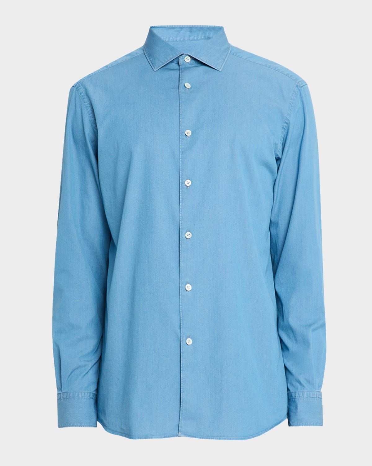 Men & apos;s Washed Denim Classic Fit Button-Down Shirt