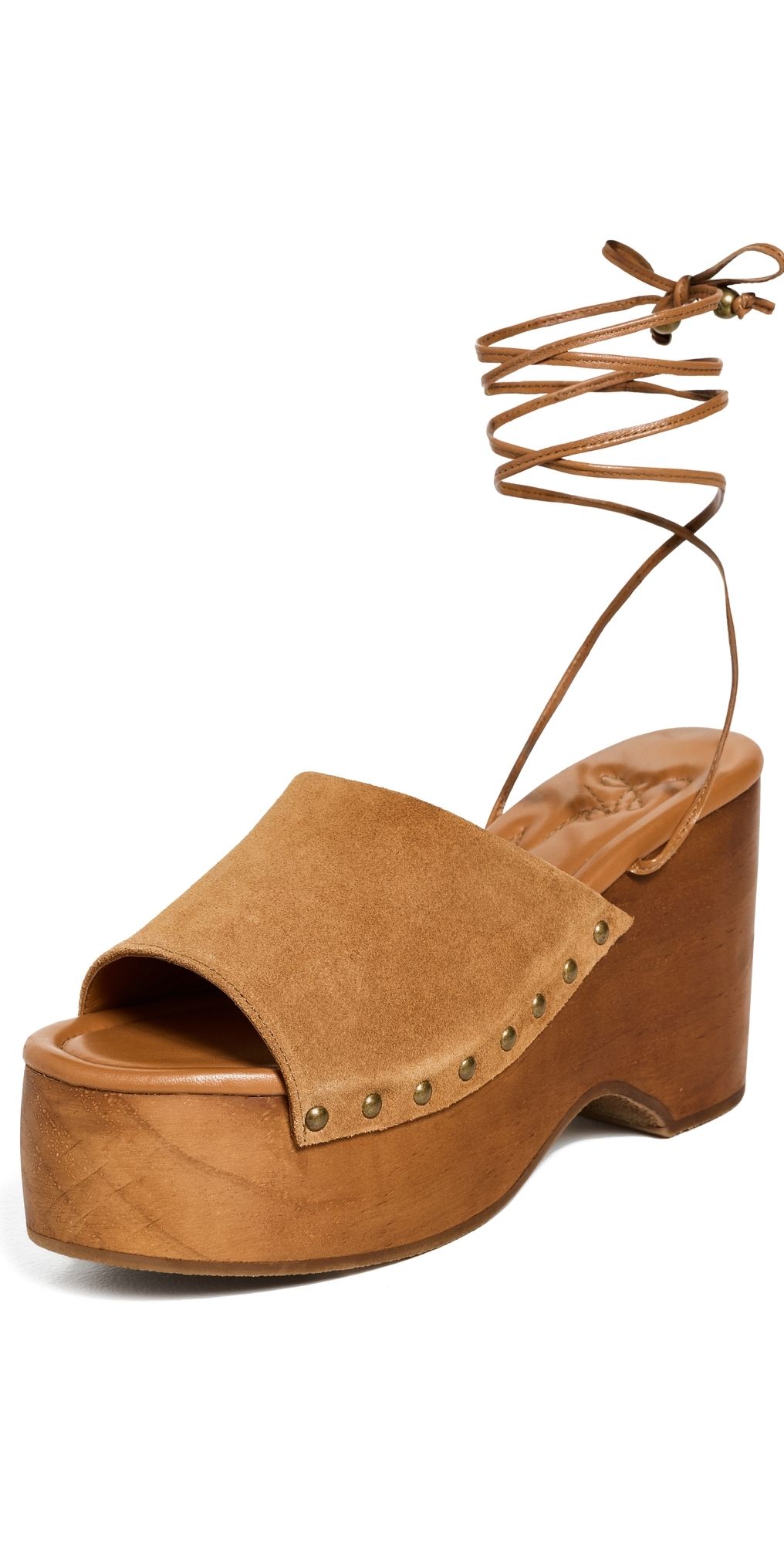 Free People Front Row Wrap Clogs Vachetta Voyage Suede 8