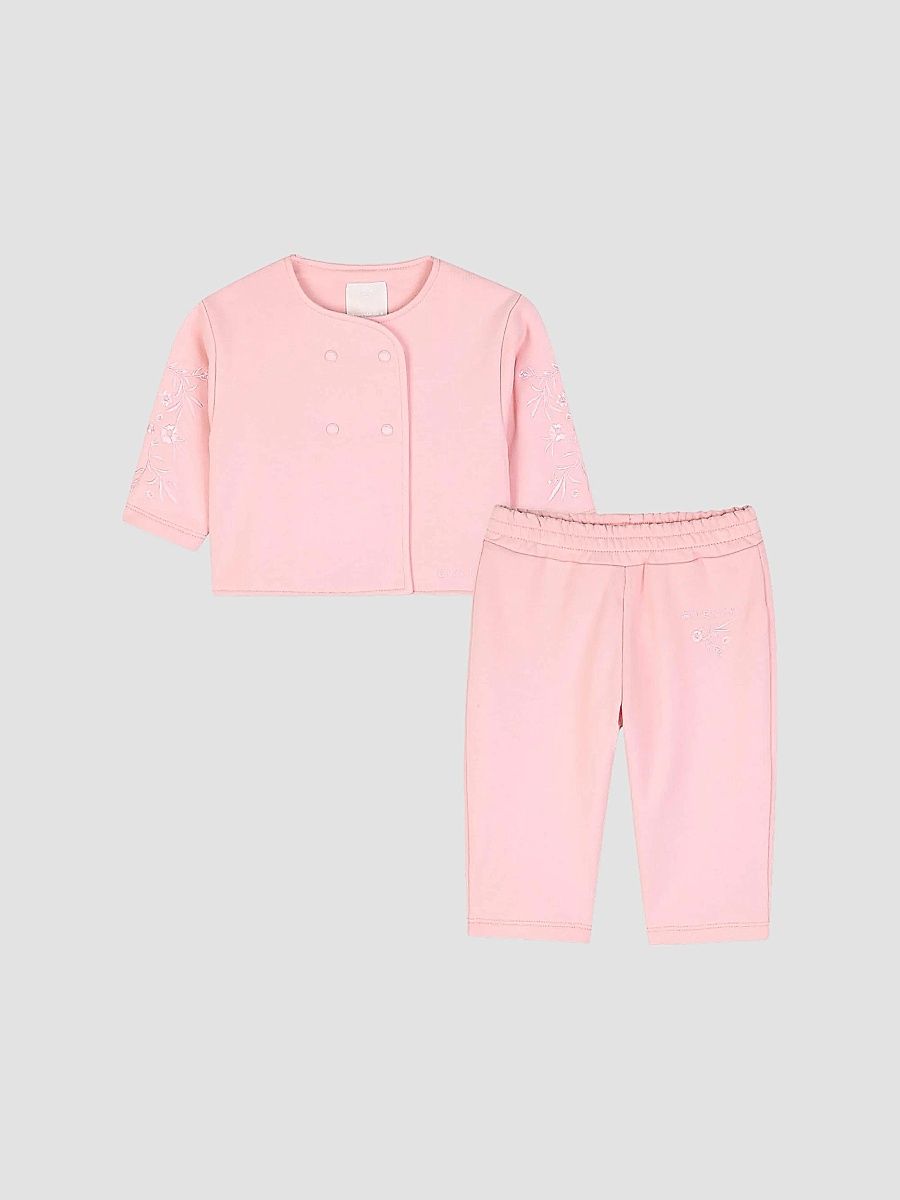Givenchy Girl's Baby Girl's & Little Girl's 2-Piece Embroidered Cardigan & Joggers Set - Pink - Size 6 Months