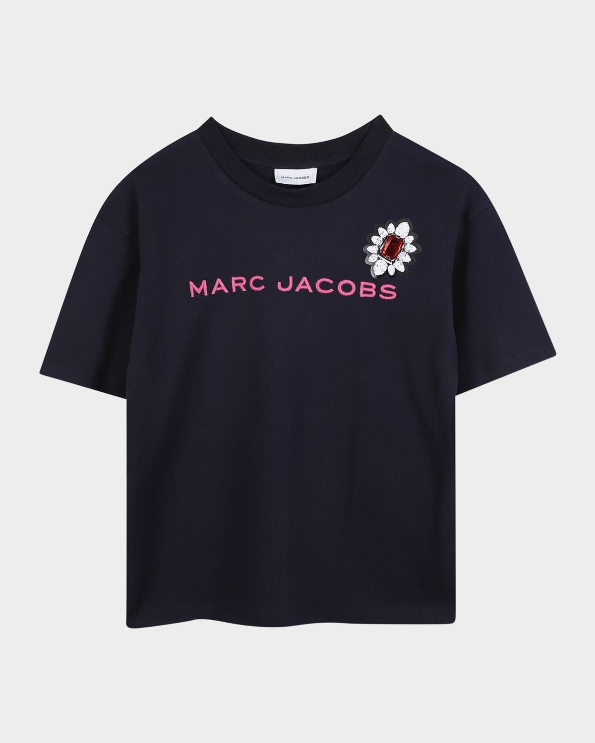 Girl & apos;s Jewel Applique Logo T-Shirt, Size 4-6