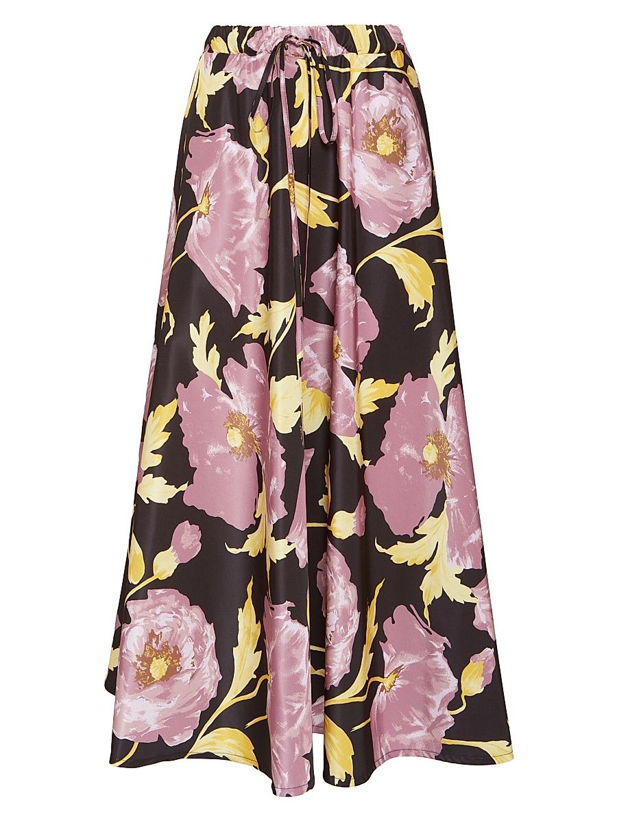 Women's Drawstring Skirt - Sylph Black - Size Medium