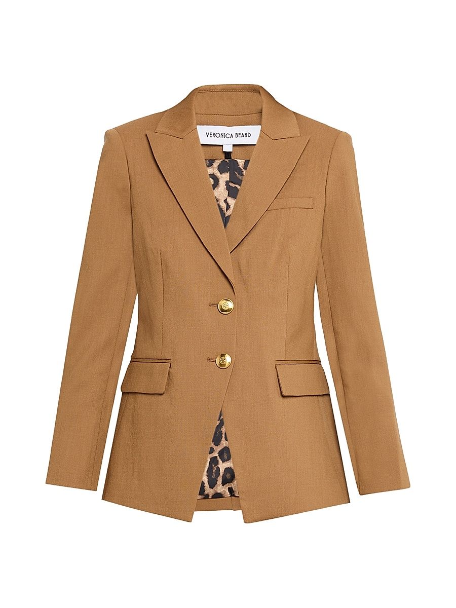 Women's Izara Stretch-Wool Dickey Jacket - Khaki - Size 10