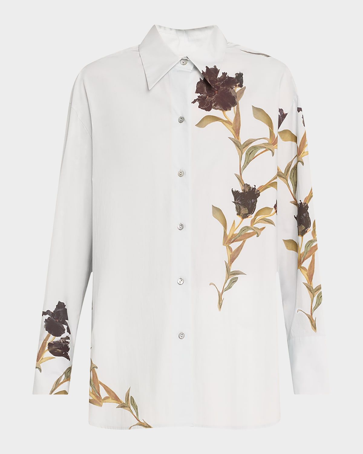 Long-Sleeve Iris Button-Front Shirt