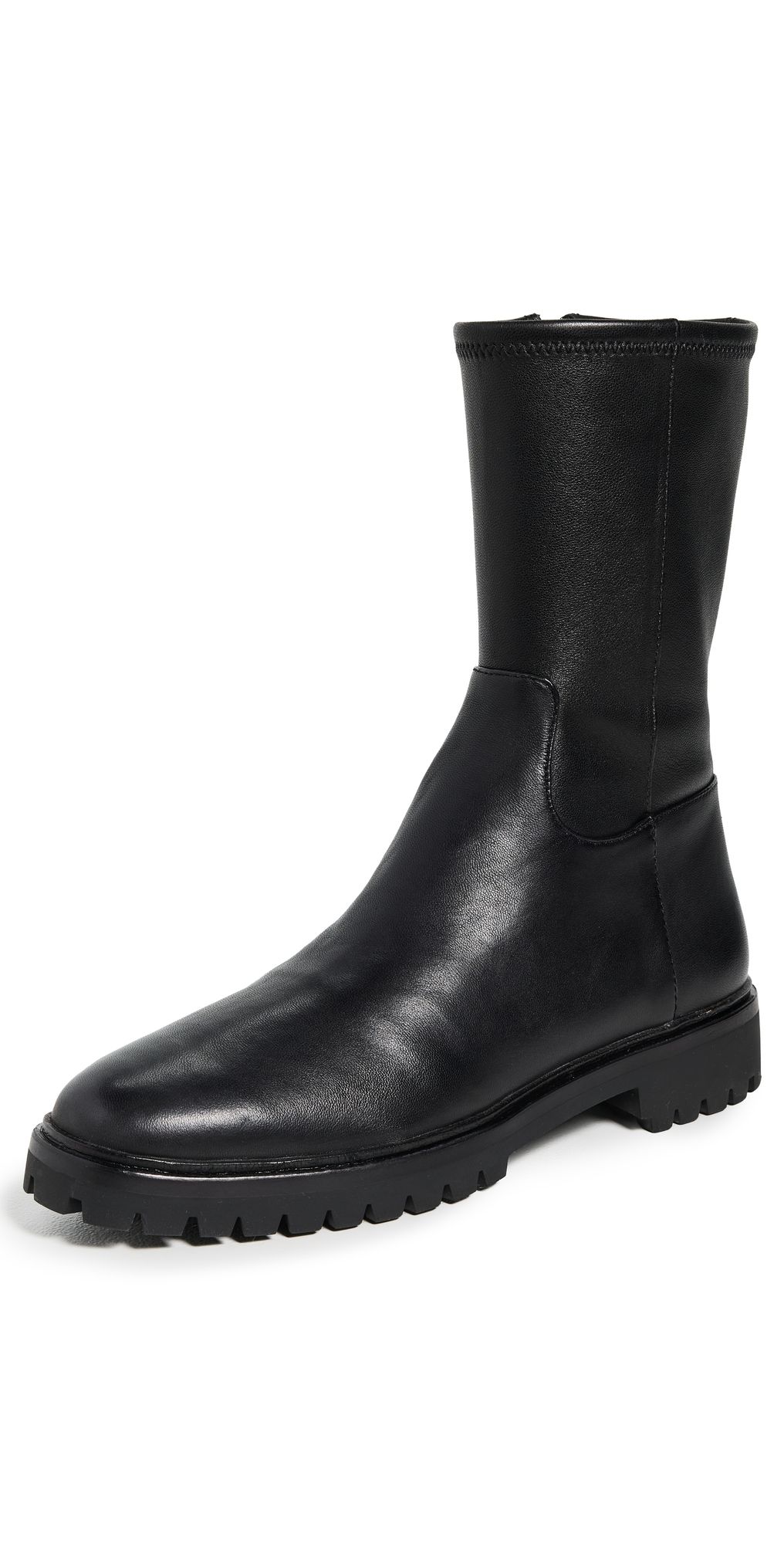 Loeffler Randall Danny 35mm Tall Ankle Lug Sole Boots Black 9