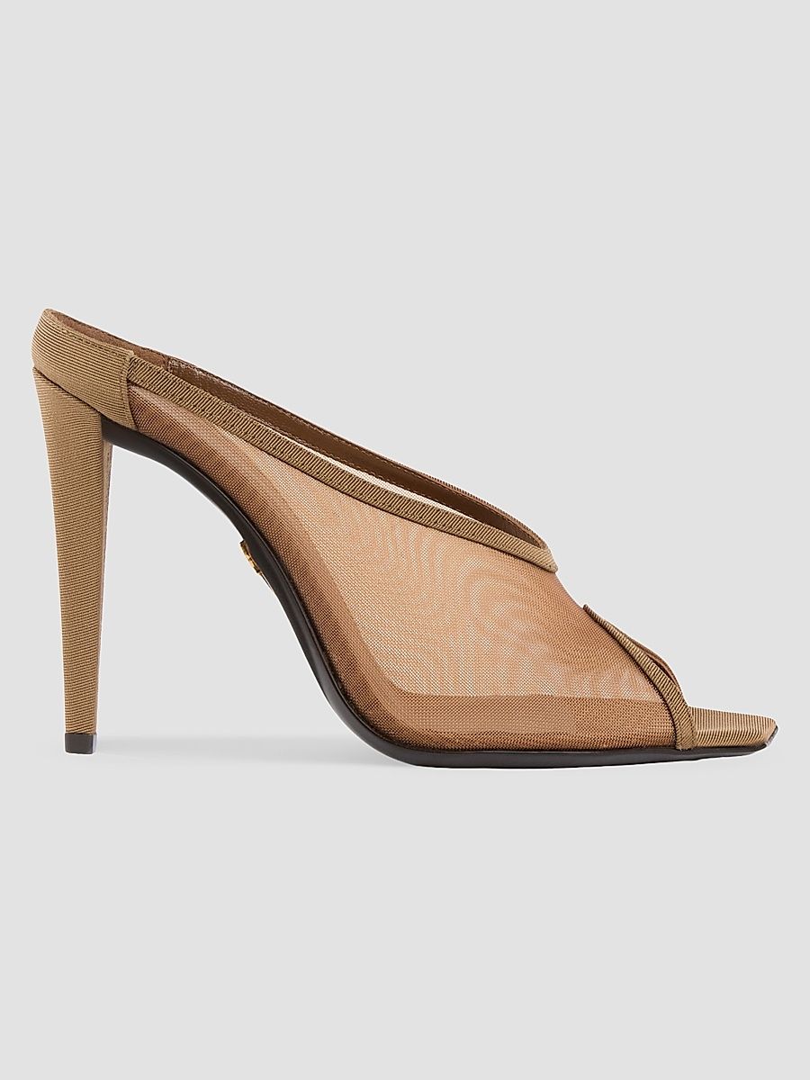 Women's Brivido 105MM Mesh Mules - Chocolate - Size 11