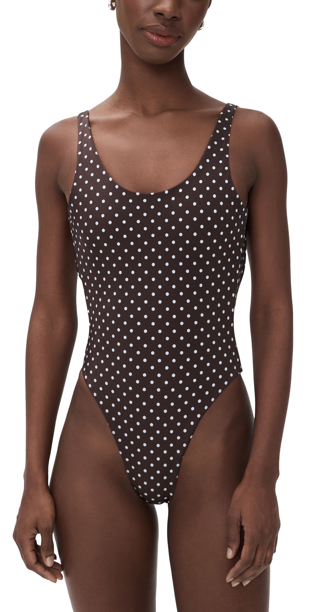 Lioness Kenny One Piece Swim Suit Chocolate Blue Polka M