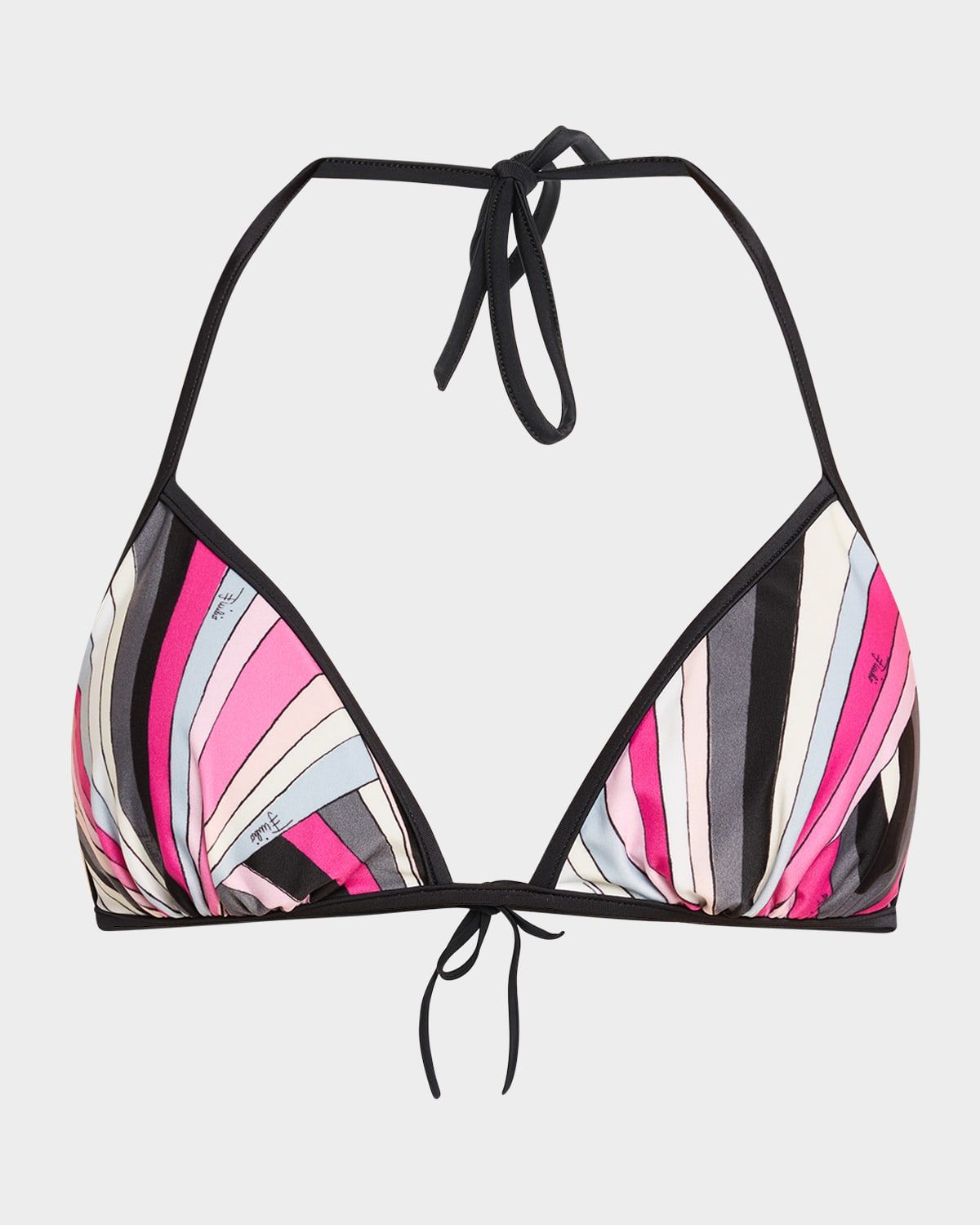 Iride-Print Triangle Bikini Bra Top