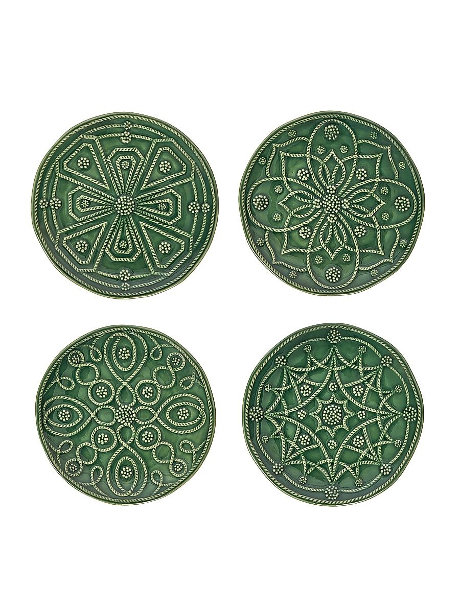 Jardins Du Monde Side/Cocktail Plate - Green