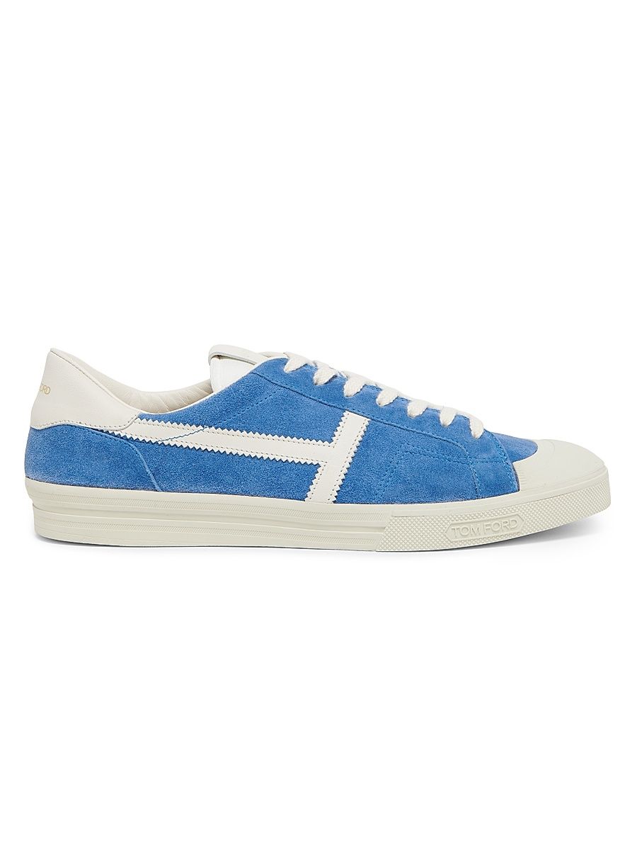 Men's Jarvis Suede Low-Top Sneakers - Blue - Size 12.5