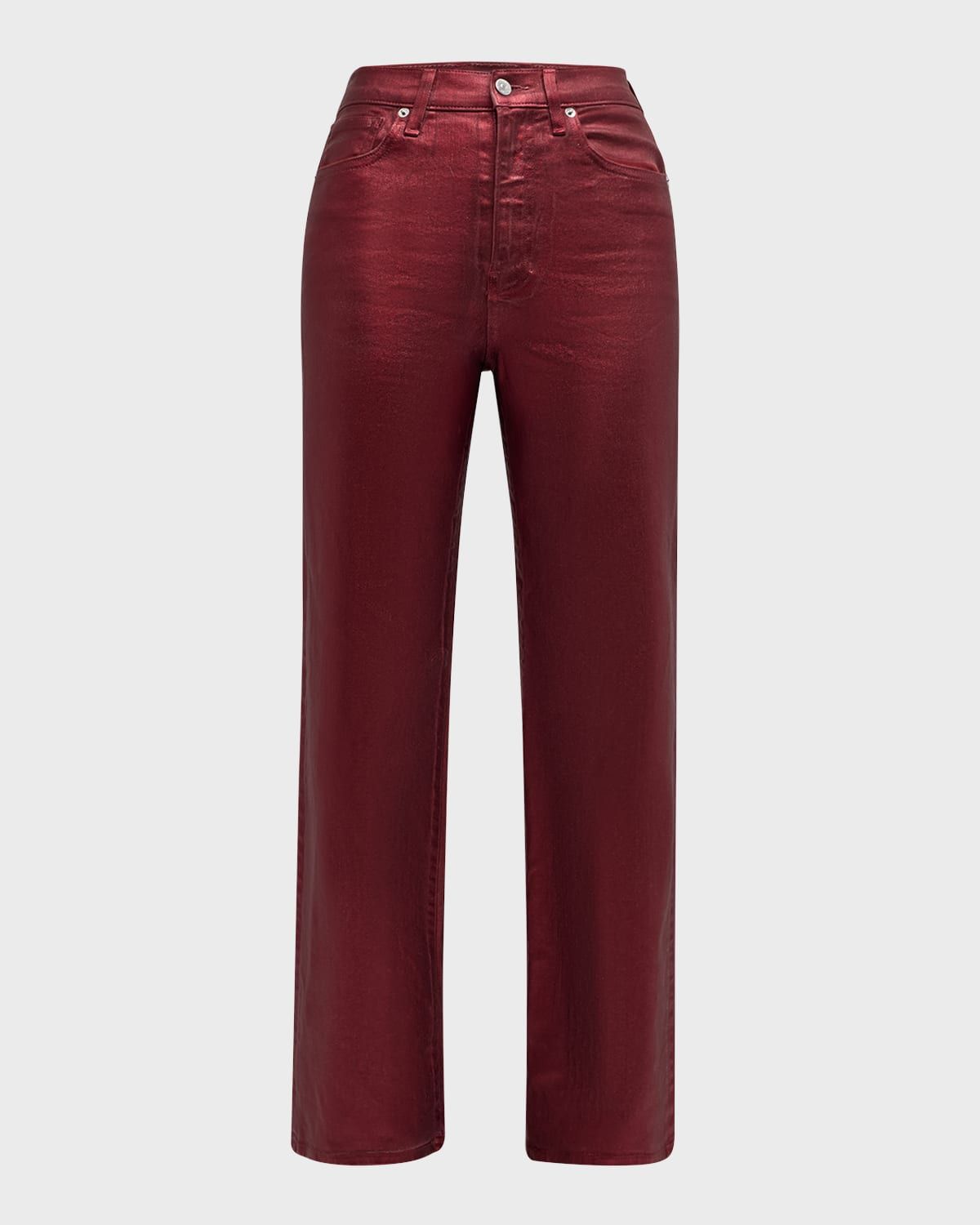 Crosbie Wide-Leg Coated Jeans