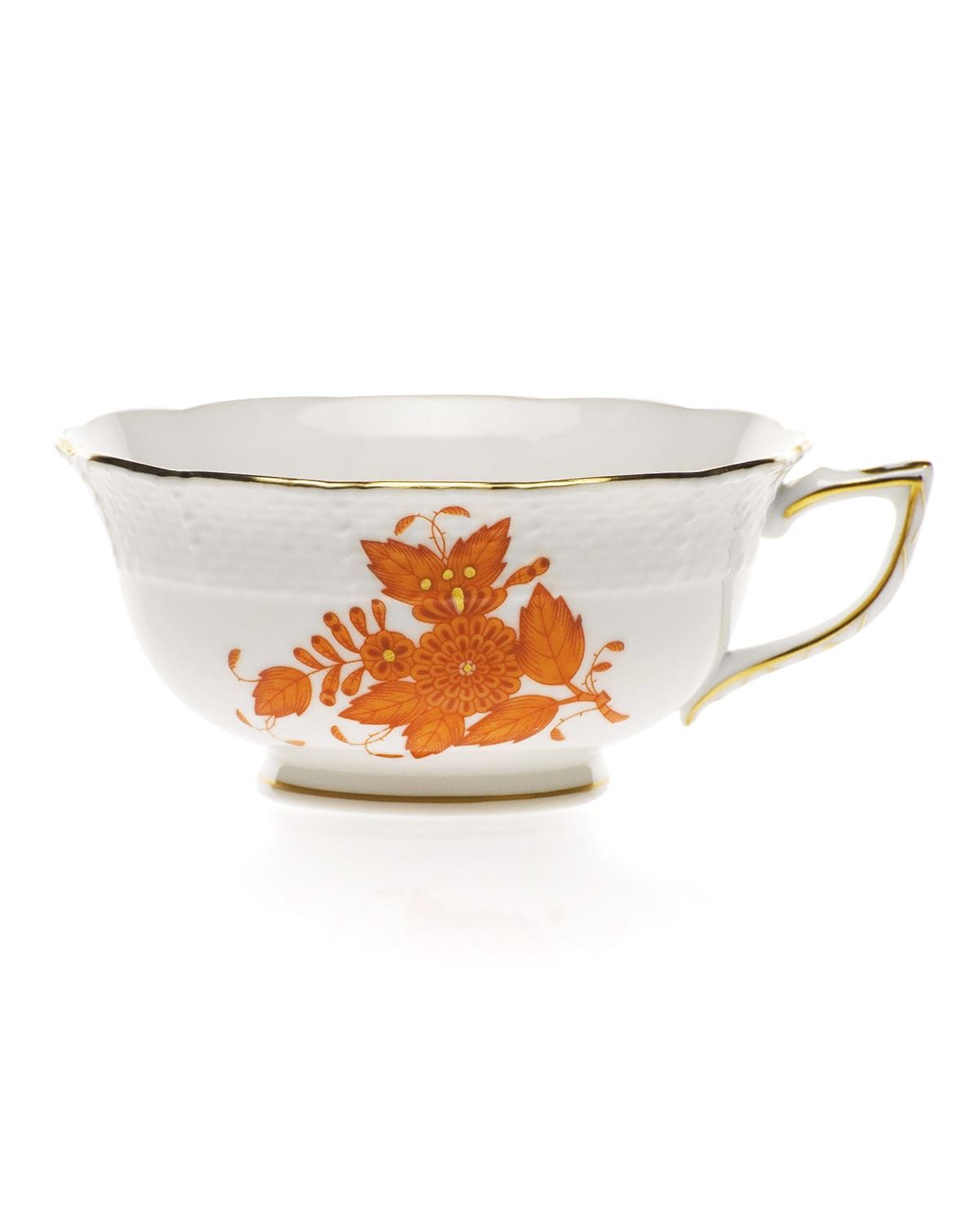 Rust Chinese Bouquet Teacup