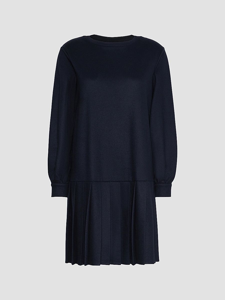 Women's Jacquard Jersey Dress - Navy - Size XS