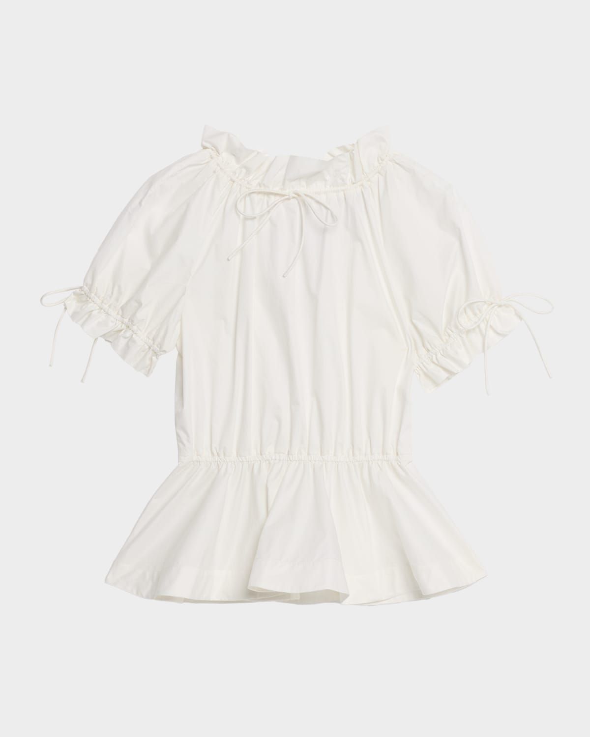 Rosalina Drawstring Poplin Blouse