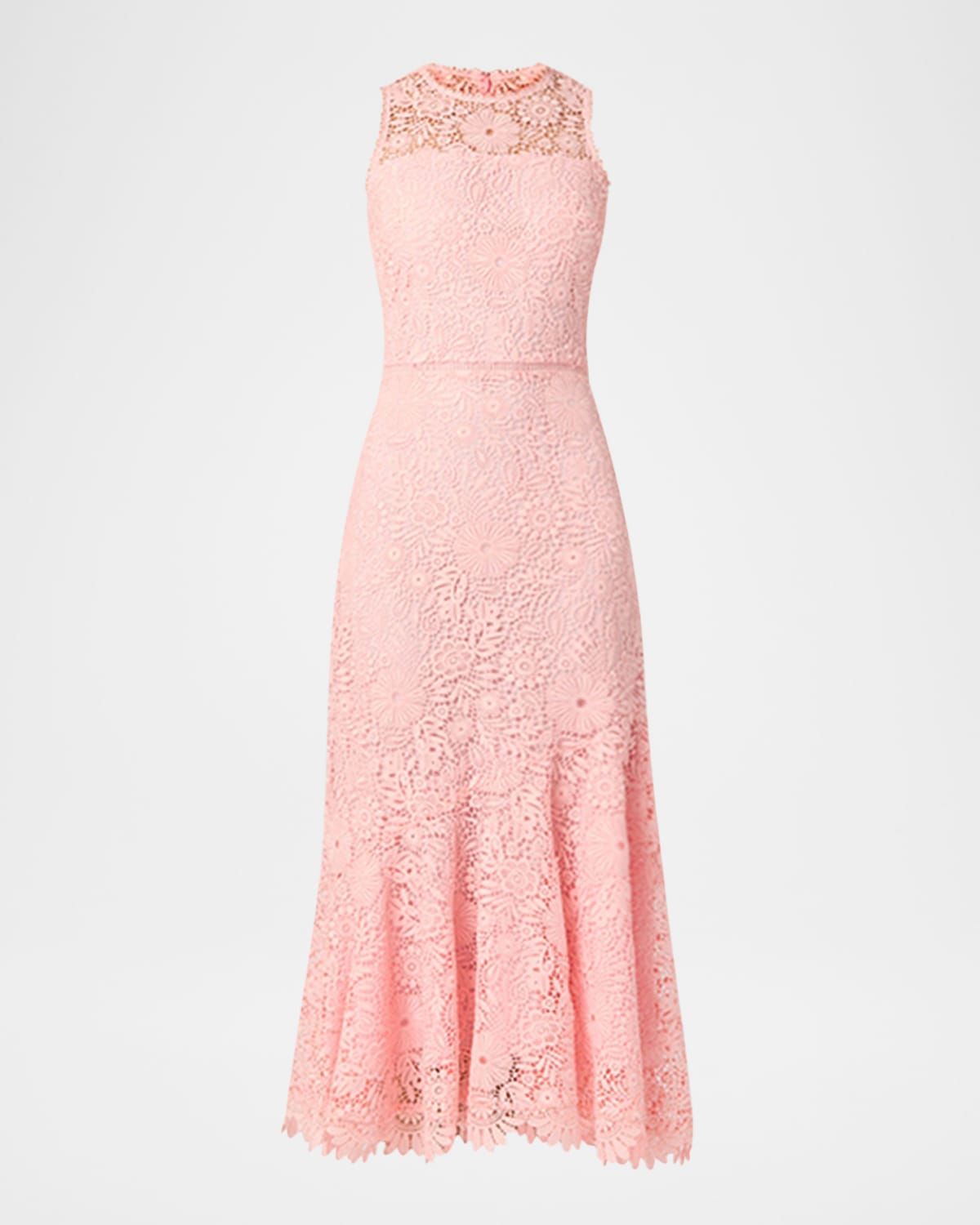 Anamaria Sleeveless Floral Lace Midi Dress