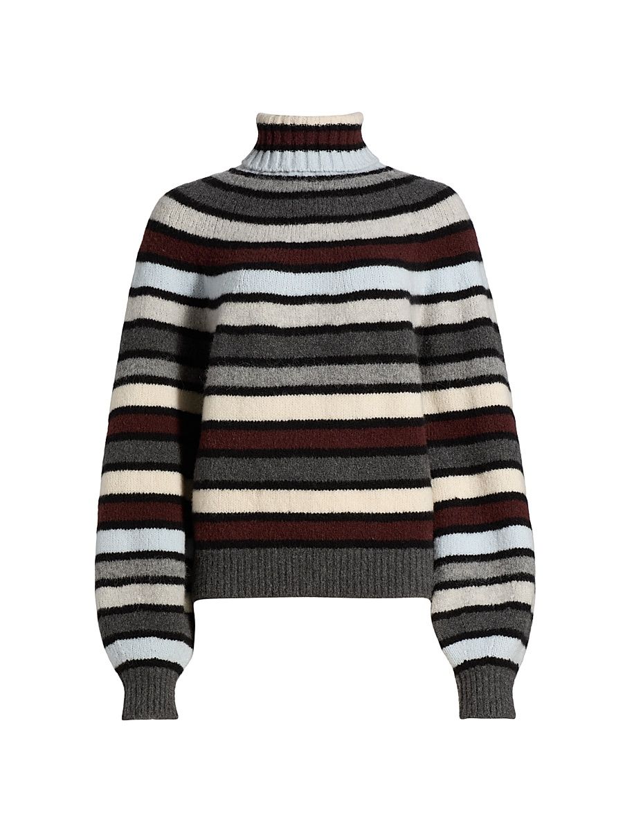Women's Danea Striped Cashmere-Blend Oversized Sweater - Neutral Multi - Size Small