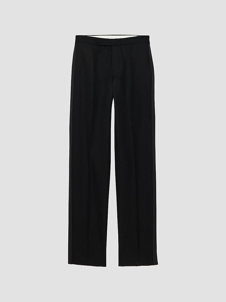 JW Anderson Women's Tuxedo Wool Trousers - Black - Size 10
