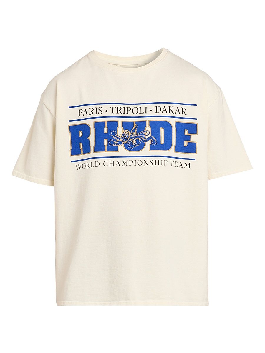 Men's Chrono Logo T-Shirt - Vintage White Blue - Size XL