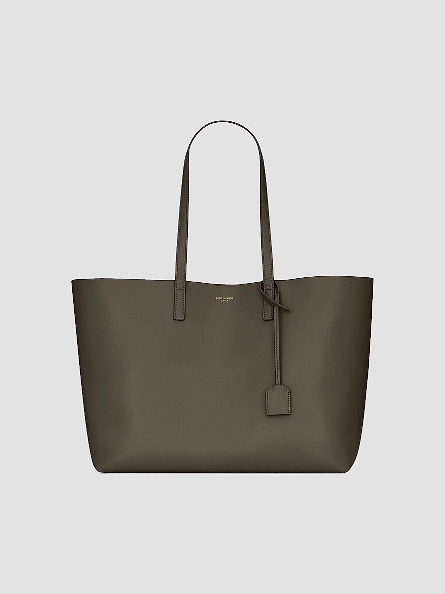 Saint Laurent Women's Shopping Saint Laurent Tote Bag in Leather - Light Musk