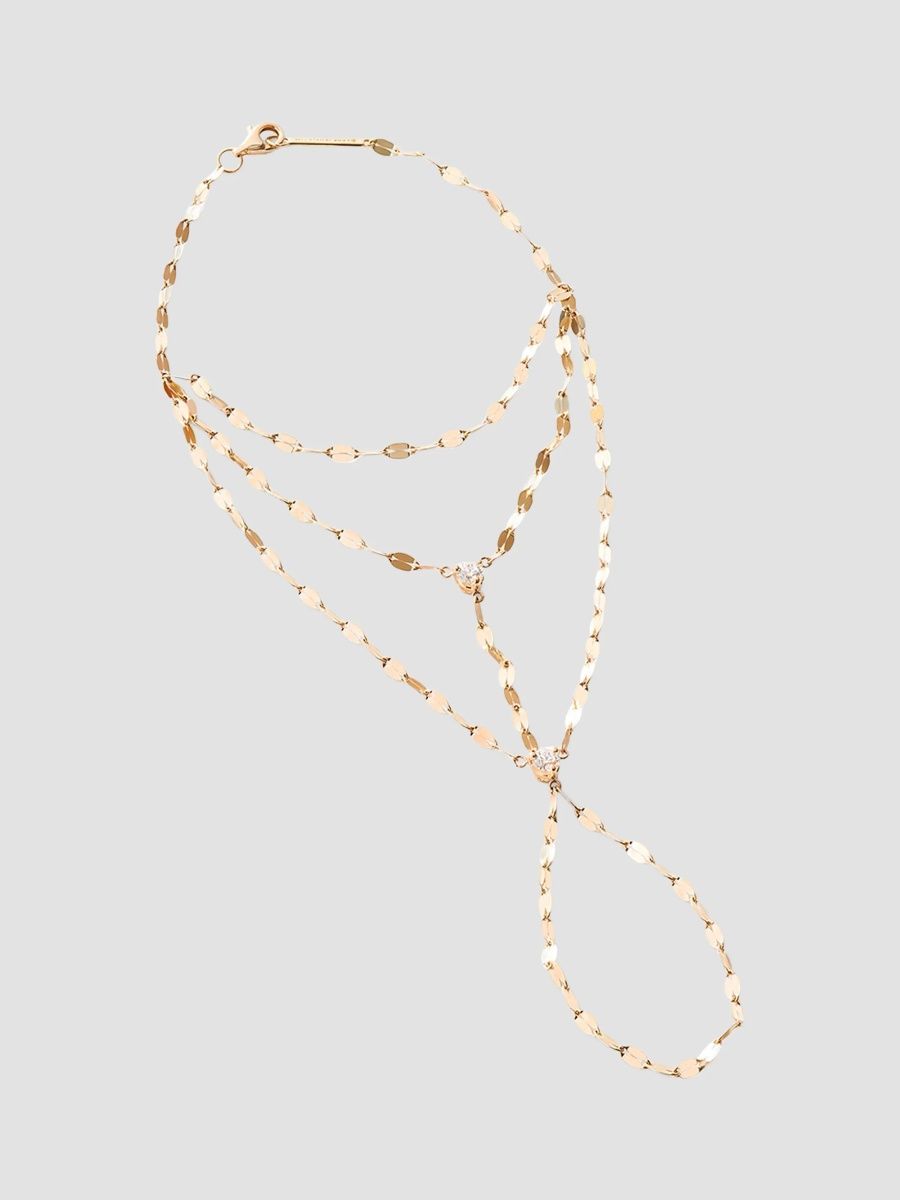 Lana Women's Double Diamond Mega Gloss Blake Multi-Strand Hand Lariat - Yellow Gold - Size 7