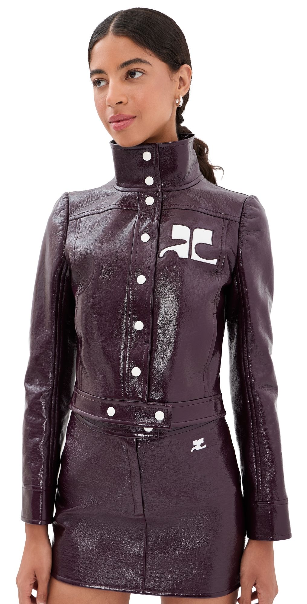 Courrèges Vinyl Reedition Jacket Burnt Red 36
