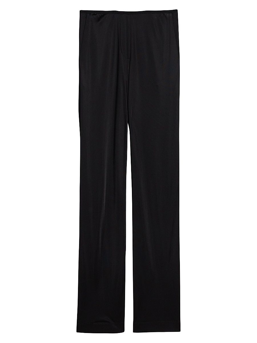 Helmut Lang Women's Mid-Rise Straight-Leg Pants - Black - Size Small