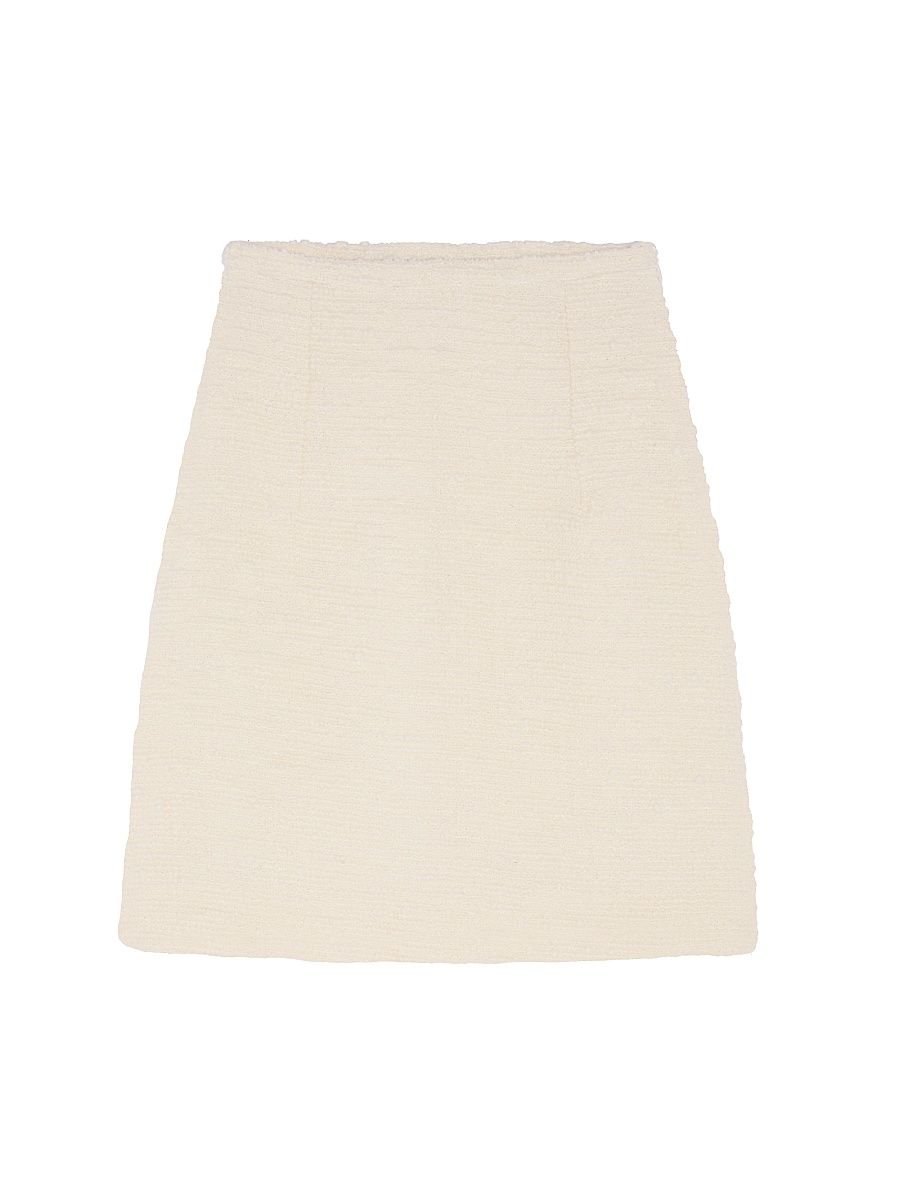 Women's Tavi Tweed Miniskirt - Vanilla - Size Medium