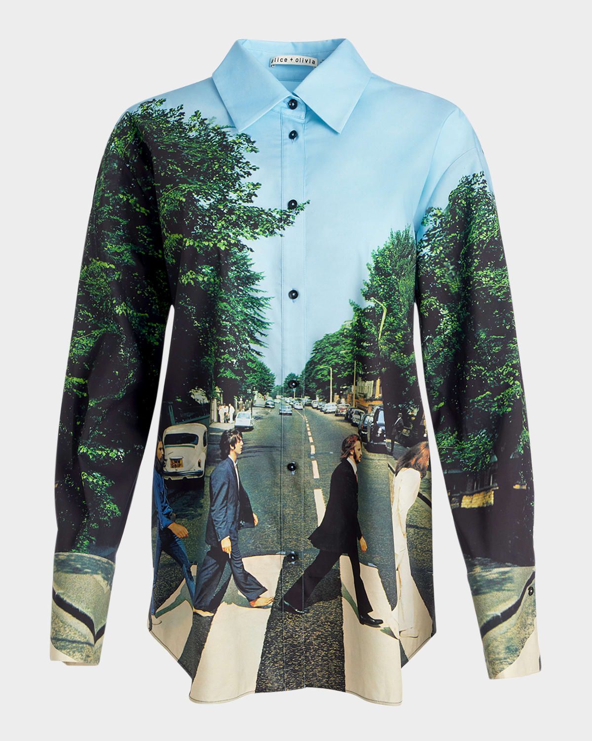 x The Beatles Finely Oversized Button-Front Shirt