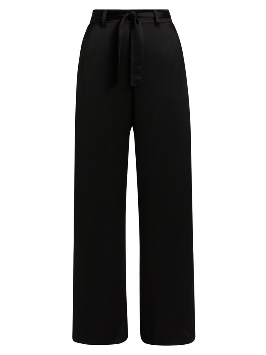 Women's Barb Tie-Waist Pants - Black - Size XL
